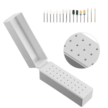 

30 Holes Nail Drill Box Organizer Manicure Box Display Nail Drill Bit Holder Tool Stand