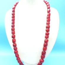 Промо-акция! Классическое коралловое ожерелье, натуральное красное Коралловое ожерелье, африканские мужские свадебные украшения