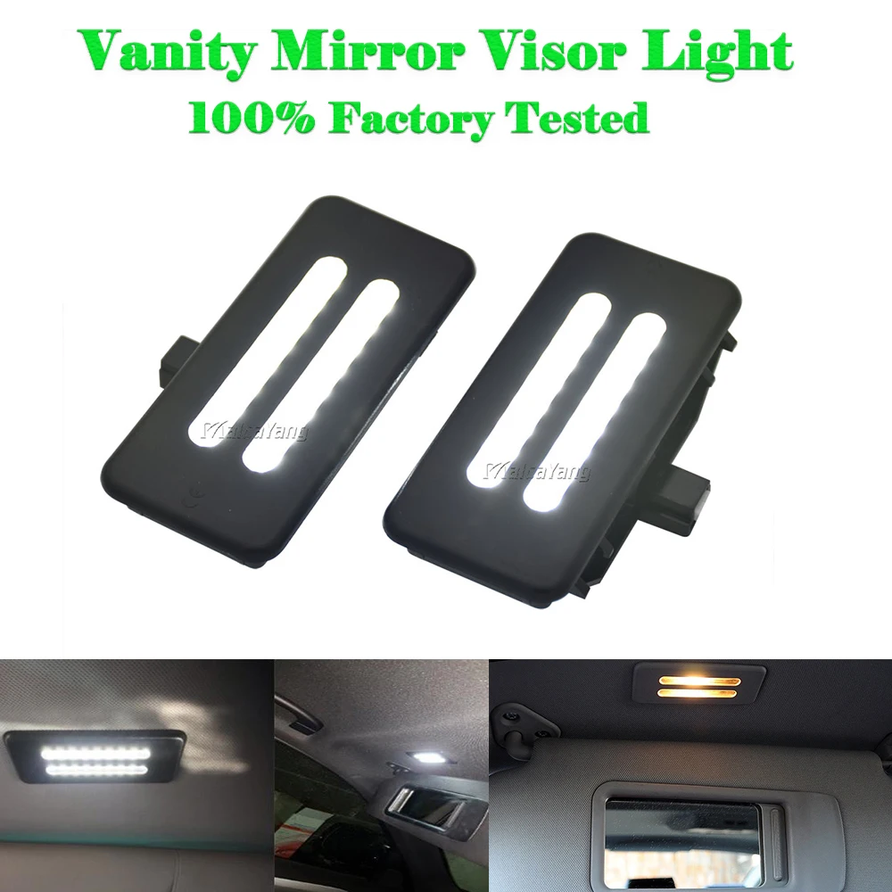 2pieces Led Interior Sun Visor Vanity Mirror Lamps For Bmw X5 E70 X3