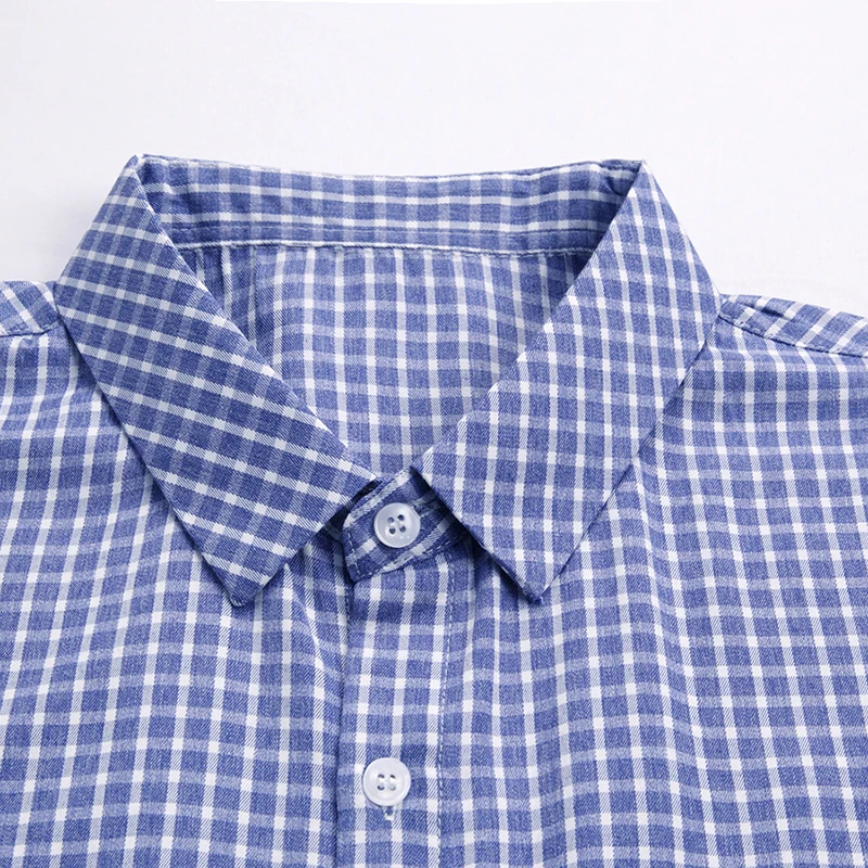brand casual luxury plaid long sleeve slim fit men shirt streetwear social dress vintage shirts mens fashions jersey 81108