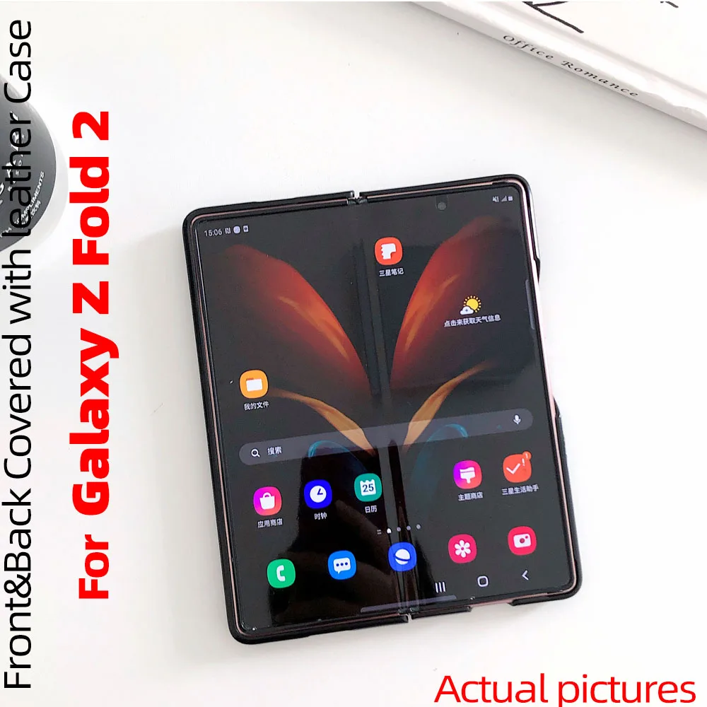 

For Galaxy Z Fold 2 Case for Galaxy Z Fold2 5G front and back covered with crocodile leather Case For Galaxy Z Fold2 5G Case