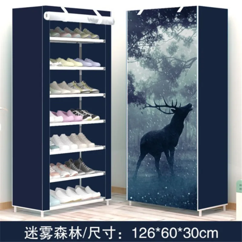 Armoire À Chaussures En Tube D'acier, Meuble De Rangement À Plusieurs