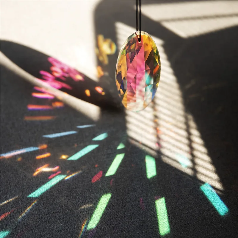 H&D 120mm Rainbow Crystal Drop Prism Suncatcher Hanging Pendant Ornament Window Sun Catcher Home Wedding Decoration Accessories sun catcher crystal pendant sun catchers window ornament