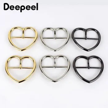 

Deepeel 52x45mm Heart Bag Buckles For Handbag Strap Pin Buckle Belt Metal Adjuster Clasp Hooks DIY Leather Craft Accessories