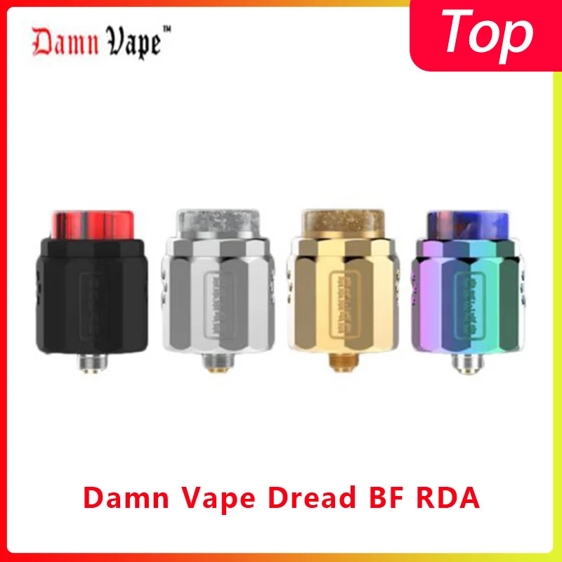 

Sale Damn Vape Dread BF RDA Tank rebuildable dripping atomizer Single/dual coil vape Atomizer fit BF Squonk E Cigarette box mod