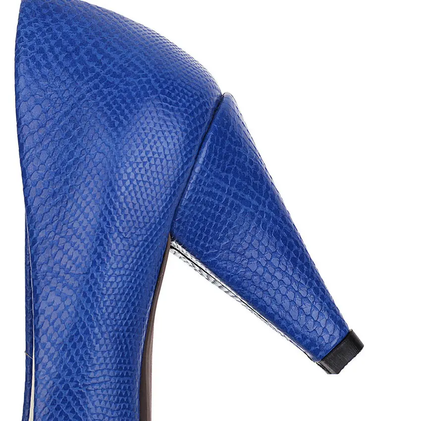 QUTAA/ г. Женская обувь с острым носком Модные женские туфли-лодочки из искусственной кожи без шнуровки с закрытым носком пикантные женские туфли на высоком каблуке, размер 34-43