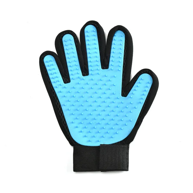 Sky blue Right hand Перчатки для чистки волос, перчатки для животных, кошек, перчатки для домашних животных, гребень для волос, перчатки для ухода за кошками, принадлежности для чистки домашних животных - Цвет: Sky blue Right hand