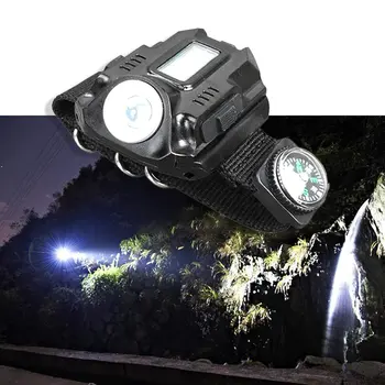 

Led Hand-Held Watch For Night Running Special Flashlight Usb Charging Outdoor Wrist Lamp Glare Flashligh
