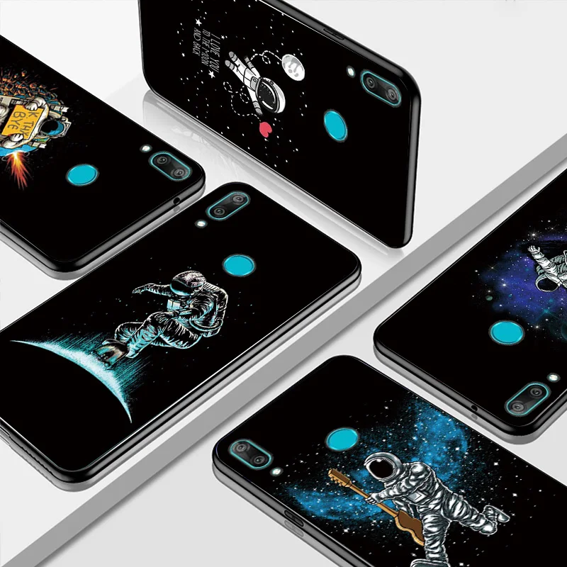 

Y5 Y6 2017 Universe Print Black TPU Shell For Huawei Y5 Y6 Y7 Y9 2018 2019 Phone Cases Cover Y5 II Y6 II Caes Y5 2 Y6ii Bags
