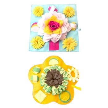 

Pet Dog Snuffle Mat Dog Nosework Pad Feeding Mat Washable Pet Sniffing Training Blanket Detachable Fleece Pads for Dogs Puppy