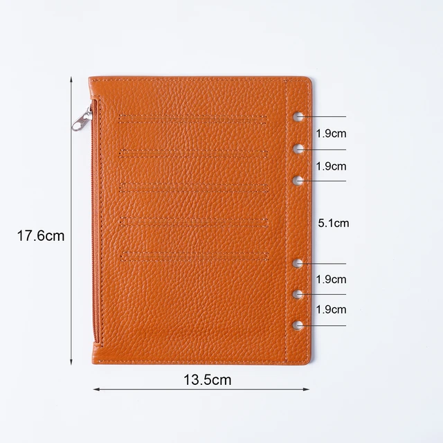 Moterm A6 Versa 3.0 Rings Planner with 30 MM Rings Pebbled Style Organizer  Genuine Leather Agenda Diary Wallet Journal Notepad