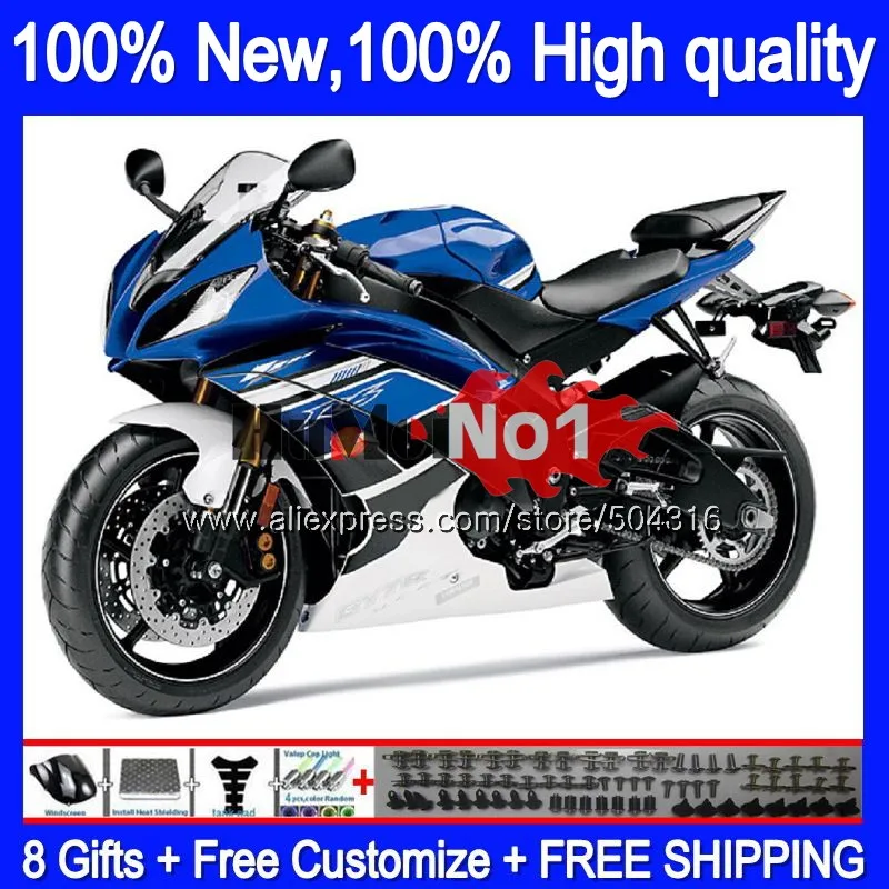 YZF600 для YAMAHA YZF-R6 YZF-600 YZF 600 R 6 37MC. 152 цвет: черный, синий YZF R6 YZFR6 2008 2009 2010 2011 2012 08 09 10 11 12 обтекатель