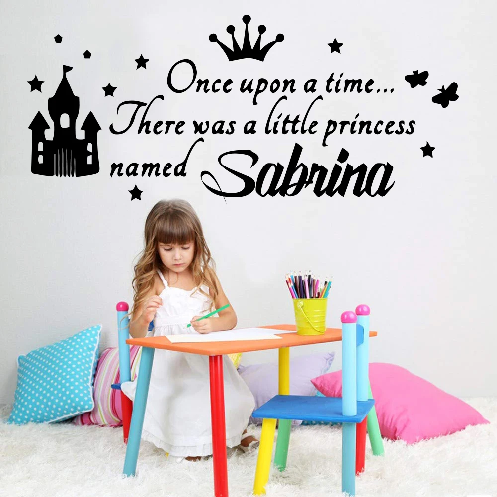

Beautiful Custom Name Vinyl Wallpaper vinyl Stickers For Baby Room Wall Decals Mural Girl Bedroom Sticker Pvc Decal