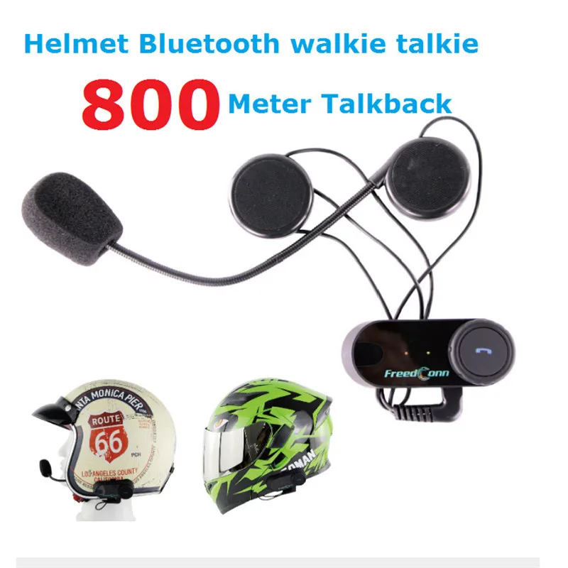 

Helmet Bluetooth Headset Bluetooth Earphone For Helmet 800 Meter Walkie Talkie With FM Function Bluetooth Walkie Talkie