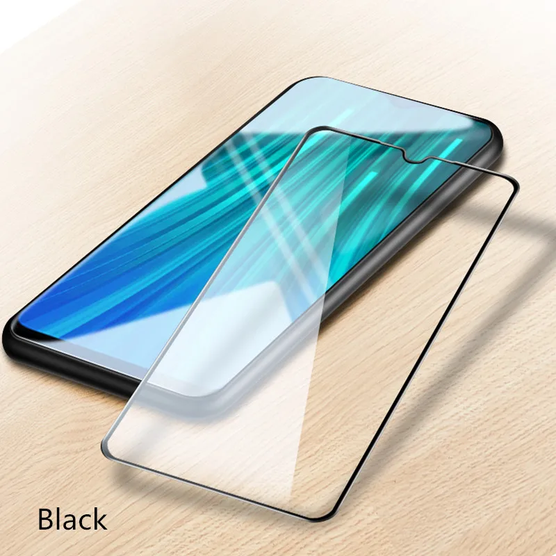 2 шт полное покрытие из закаленного стекла для Xiaomi Redmi K20 Pro Redmi Note 8 7 6 5 Pro 7A 8A Защитное стекло для экрана Защитная пленка - Цвет: Black