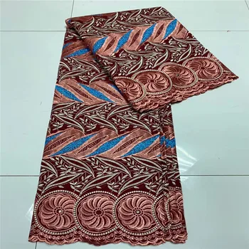 

2020 African Swiss Voile Lace Fabric Embroidery lace trim high quality african Dry cotton lace fabric for wedding 3L100101
