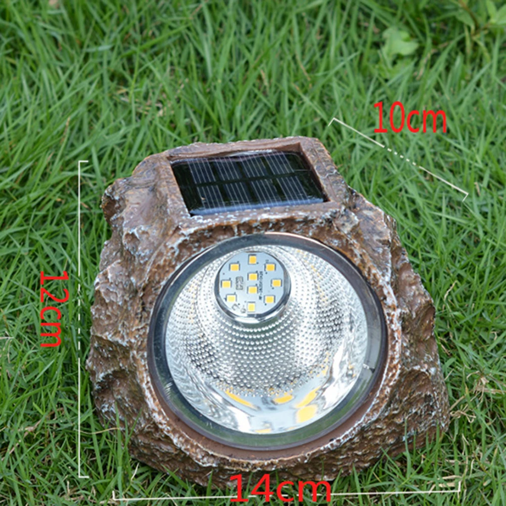 Имитация камня лампа на солнечной батарее светодиодная погребенная Водонепроницаемая Смола Солнечная газонная лампа индукционный светодиодный светильник для украшения сада на открытом воздухе