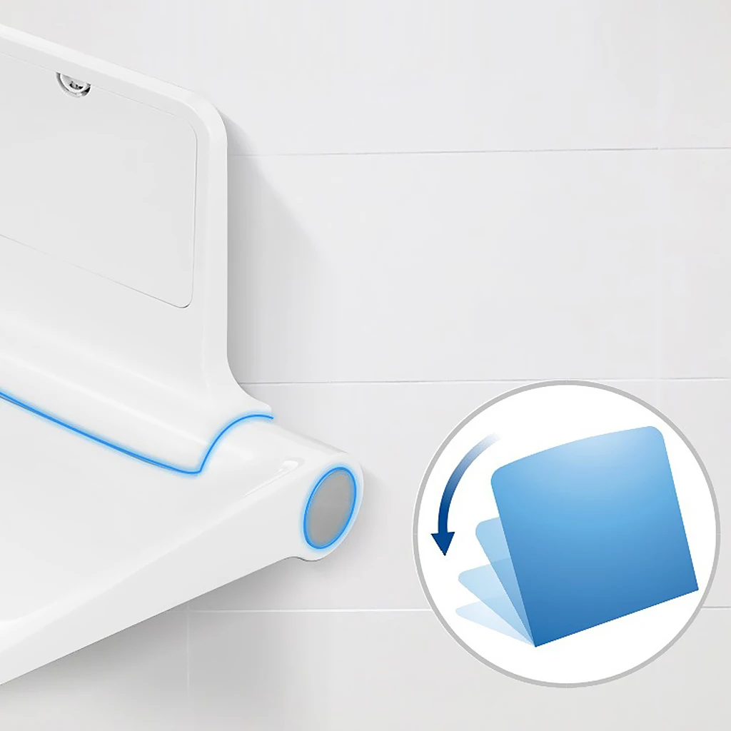 Safety Wall Seat Shower Folding Bath Bathroom Stool Toilet Chair Bench Tool for Elderly Patients Pregnant