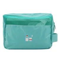 Large Capacity Hanging Travel Organizer Multifunctional Toiletry Wash Bag Women Cosmetic Bag Girls Make Up Bag - Цвет: Green