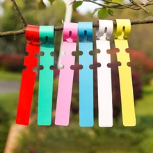 

100 pcs / lot Plastic Stake Tied Tag DIY Garden Plant Pot Markers Court Lawn Seed Labels Flower Yard Court Plant Labels Decor