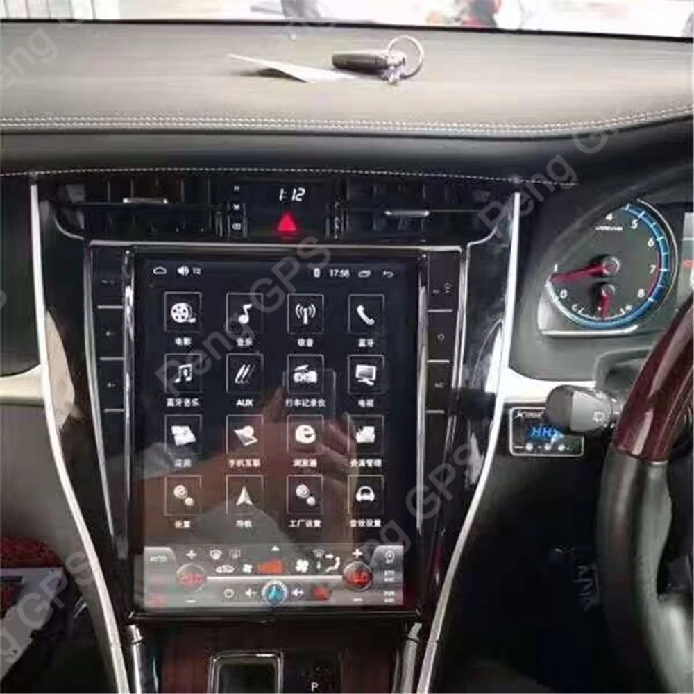 Android 9,0 Tesla вертикальный экран Автомобильный плеер gps навигация для Toyota Harrier 2013- аудио плеер 12,1 дюймов