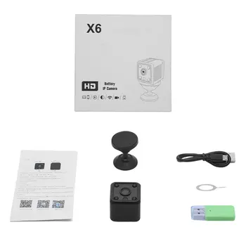 

X6 camera security monitoring wireless WIFI1080P night camera small camera practical portable camera