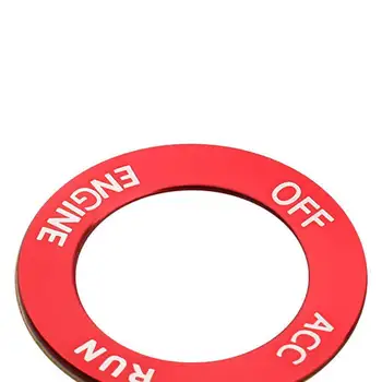 

Red Start Stop Button Cover Aluminum Trim Switch Replacement Parts 2pcs/set