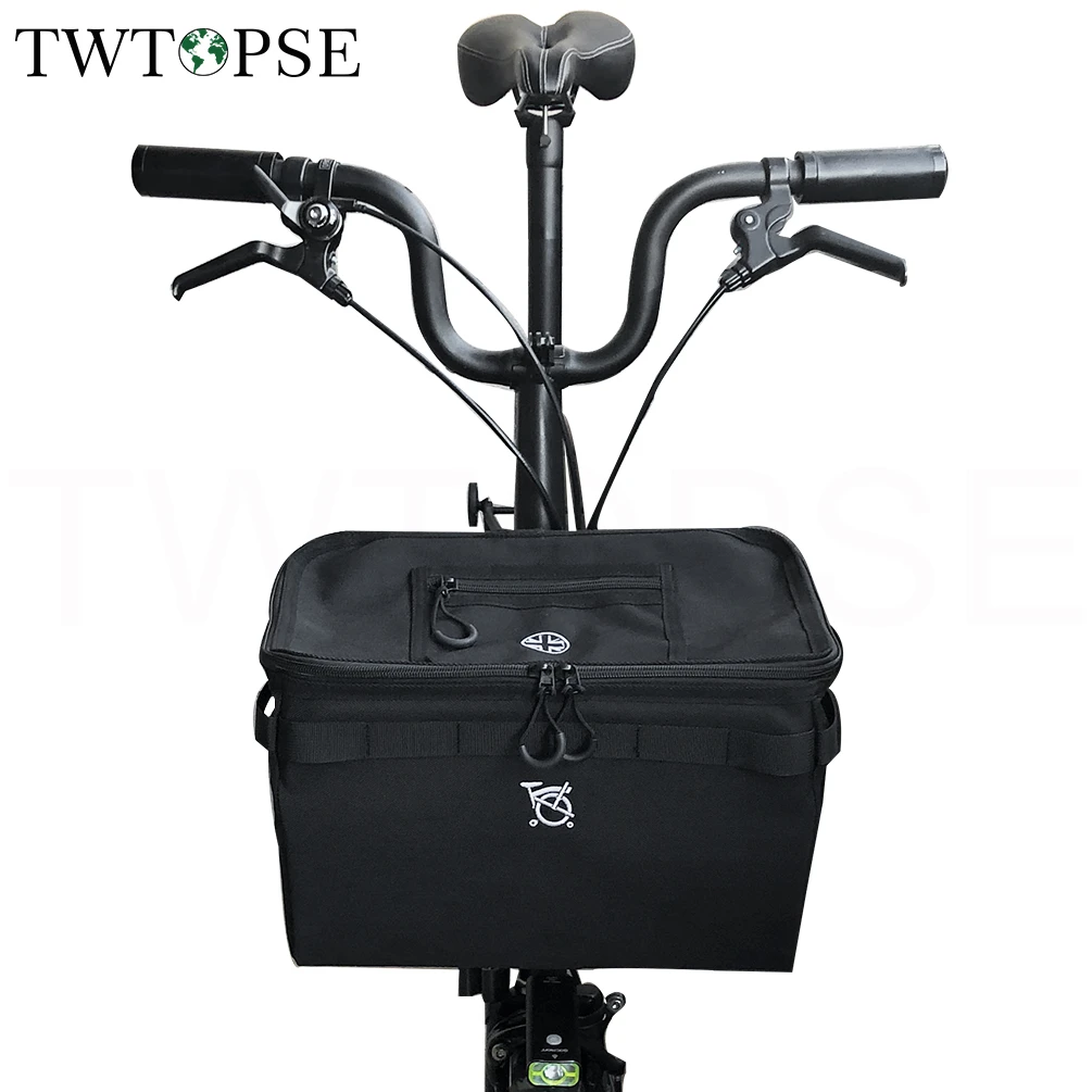 Twtopse-15lミニ自転車バスケット,ブロンプトン折りたたみ自転車バッグ,ポータブルサイクリングバッグ,3つのsxity  pikes,3穴,dahon tern fnhonと互換性があります