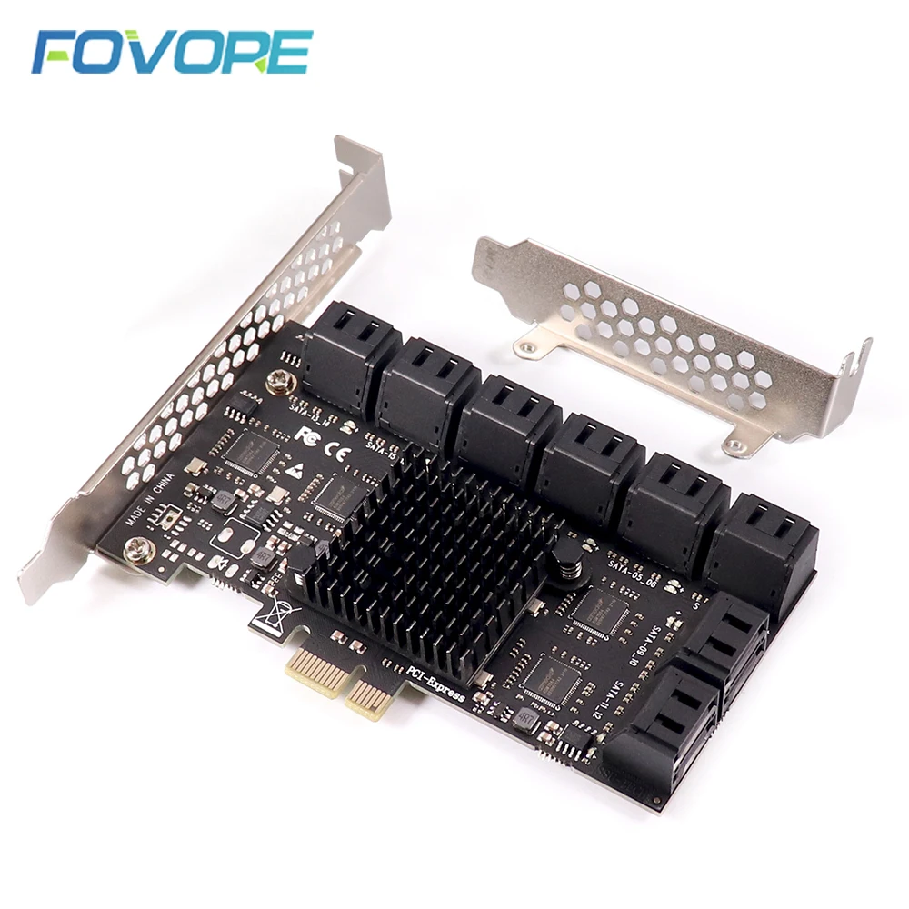 16-портовый s SATA 3 III 0 6 ГБ SSD в PCIe x1 10-портовый преобразователь PCI-e PCI express на SATA3
