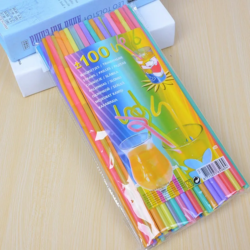 Многофункциональные цветные соломенные Экологичные одноразовые художественные питьевые соломинки, креативные Детские аксессуары для напитков