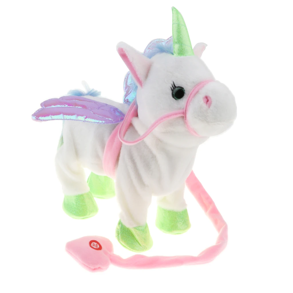 Electric Unicorn Plush Animal Electronic Doll Toy Walking Singing Dancing Horse
