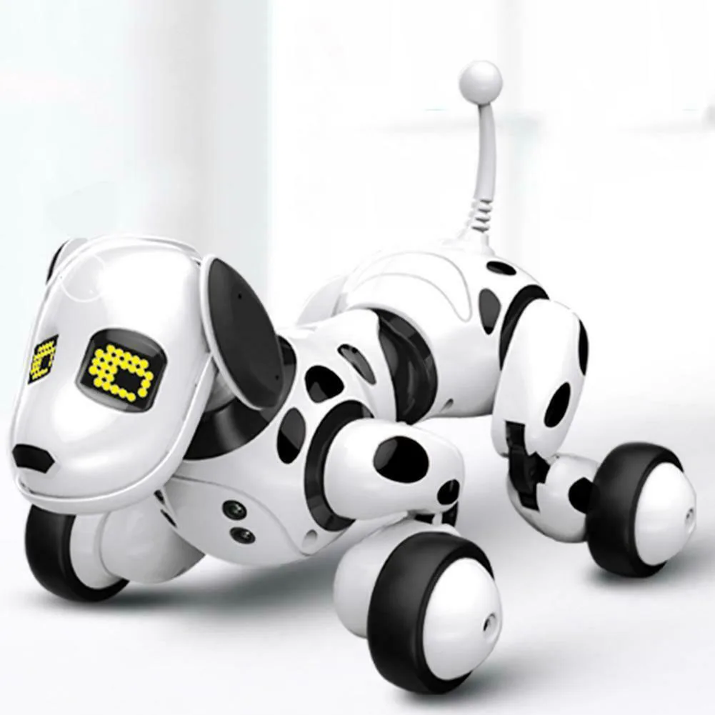 Led électronique jouet pour animaux de compagnie sans fil enfants interactif parlant Intelligent RC Robot chien Intelligent éducatif télécommande