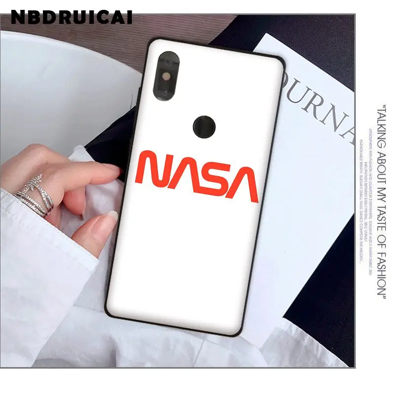NBDRUICAI Fashion American Aerospace Brand Silicone Phone Case for Xiaomi 8 9 se 5X Redmi 6pro 6A 4X 7 5plus note 5 7 6pro