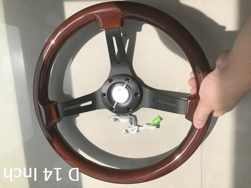 Подходит для Nissan Toyota Santana Jetta классический деревянный руль алюминиевый