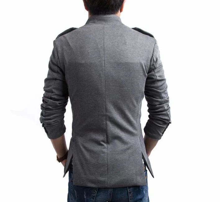 

Direct Supply aowofs Official Genuine Product England Fashion Men Stand Collar Suit Slim Fit Sun Yat-sen Costume Y015