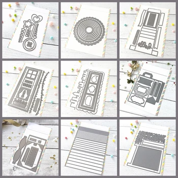 

Flip Fold Film Window Frame Present Tag Message Board Strip Cover For DIY Scrapbooking Crafts Making Template 2020 New Design #5