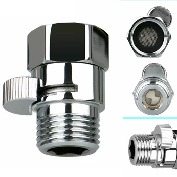 

Full Brass G1/2" Flow Quick Control Shut-OFF Valve Shower Head Hand Water Saver T-adapter Valve For Toilet Bidet Shower Head