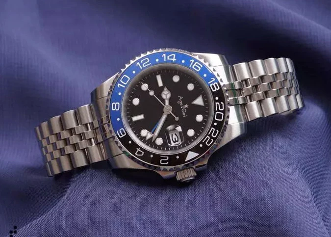 Black Blue Bezel Элитный бренд Для мужчин автоматические механические часы цвет: черный, Синий Красный Керамика ободок GMT Нержавеющая сталь часы с сапфировым стеклом AAA - Цвет: Black Blue Bezel