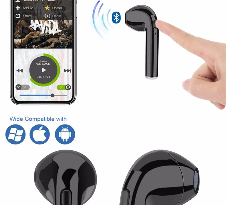 Беспроводная гарнитура Bluetooth наушники i7S Tws наушники пара наушников с зарядным устройством наушники для iphone samsung iphone Smart