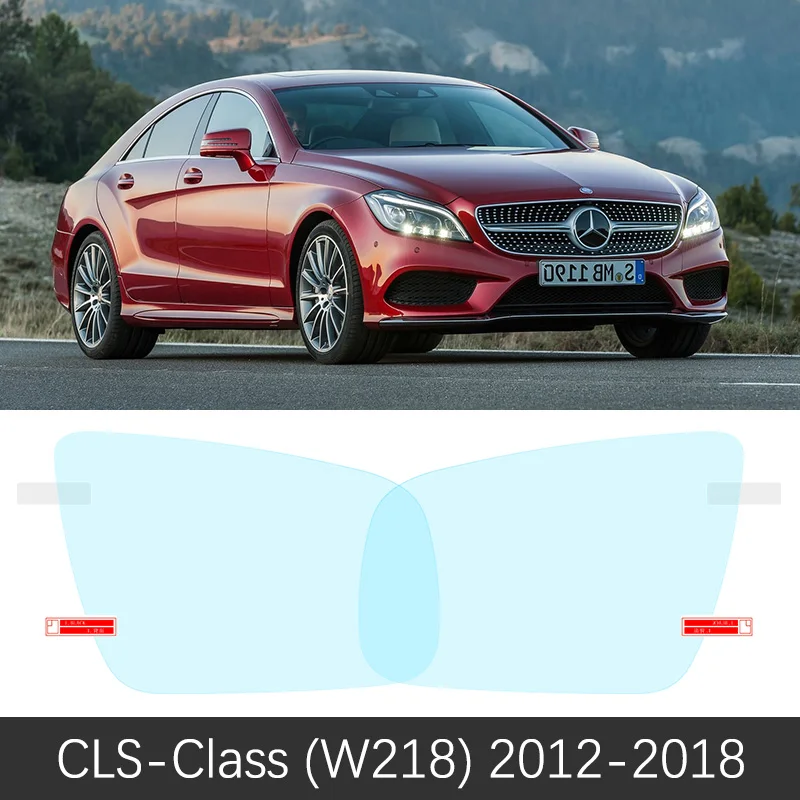 Для Mercedes Benz CLS Class W218 C257 CLS350 CLS400 220 350 400 500 2012~ противотуманная пленка крышка зеркало заднего вида аксессуары - Название цвета: CLS-Class W218 12-18
