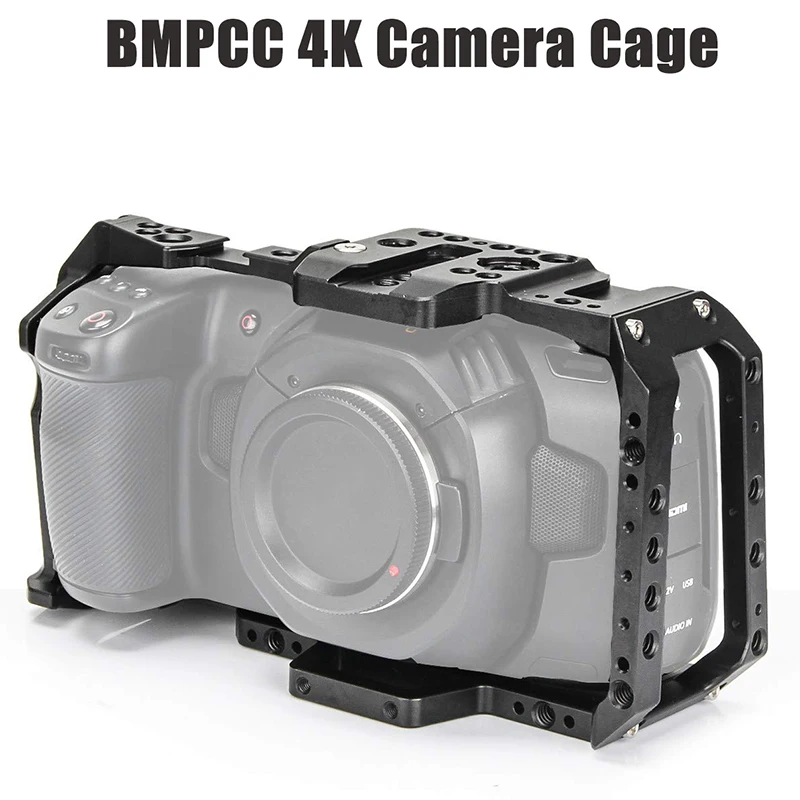 Хит! 3c-для BMPCC 4K клетка для камеры 1/4 дюймов 3/8 дюймов винт NATO Rail резьба для Blackmagic Pocket cinema camera BMPCC 4K видео