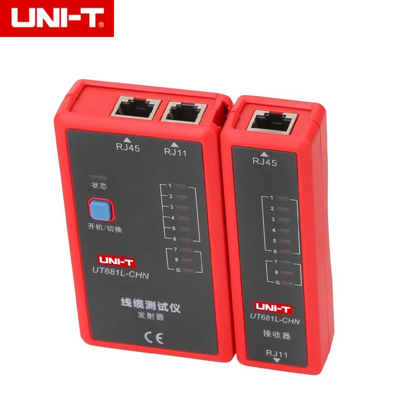 UNI-T UT681L Кабельный тестер сетевой кабель/телефонная линия двойного назначения Тестер светодиодный дисплей состояния
