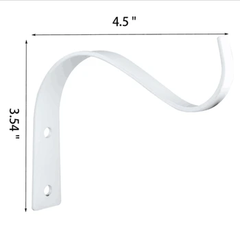 

4.5Inch Bending S Shape Wall Hanging Flower Pot Support Bracket Hook Iron Hanger 91AD