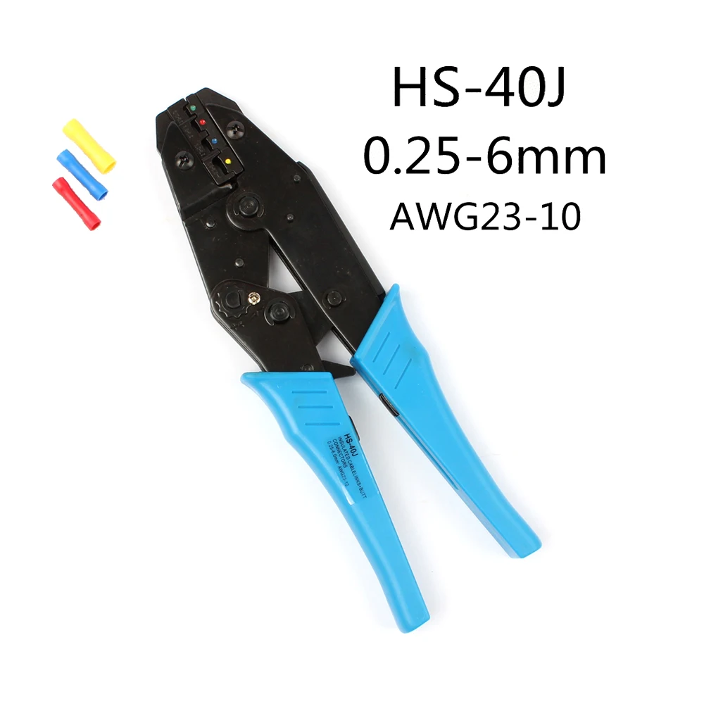 NEW Model FREE SHIPPING HS-30J HS-40J EUROP STYLE ratchet crimping tool crimping plier 1-6.0mm2 DIE SETS