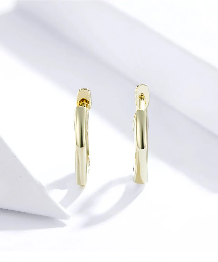 Bamoer, крошечные серьги-кольца для женщин, золотой цвет, 925 пробы, серебряный, маленькие серьги-обручи, Женские Ювелирные изделия, мода, Bijoux Brincos SCE808
