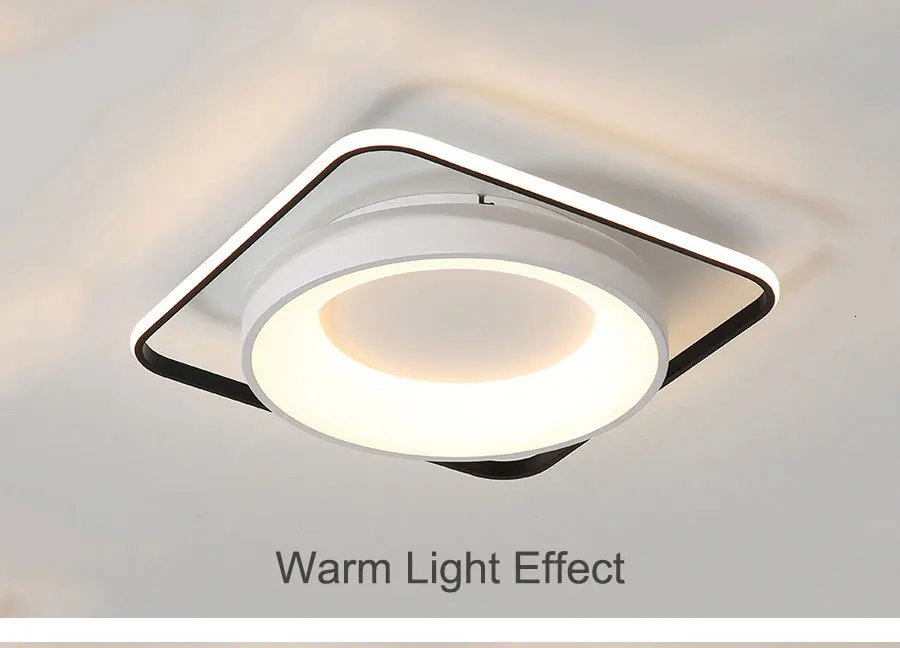 Современный светодиодный потолочный светильник черный и белый Потолочные светильники для гостиной спальни столовой кухни люстры