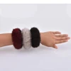 Hair Band 100% Real Genuine Mink Hair Rope Vintage Elastic Headdress Hair Band Scrunchie Rope Ponytail Tail Stripe Wrist Band 5