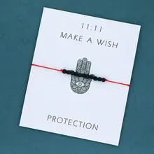 1x Защитный Браслет желаний черный оникс Wish String Bracelet Red String Protect Good Luck Jewelry для женщин и мужчин
