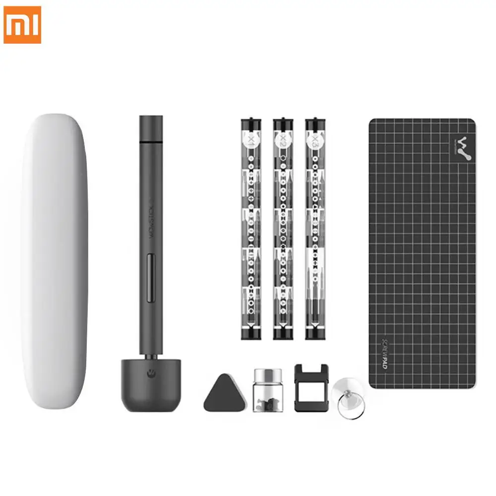 Screwdriver Kit Xiaomi Wowstick 1F+ мини электрический шуруповерт перезаряжаемый беспроводной набор отверток с светодиодный литиевой батареей - Цвет: Screwdriver Kit