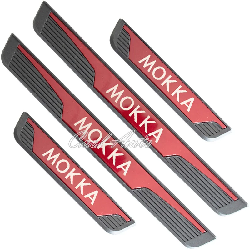 For Vauxhall Opel MOKKA X Accessory 2022 2021 2020 2019-2014 Stainless Car  Door Sill Kick Scuff Plate Protector Trim Cover Guard